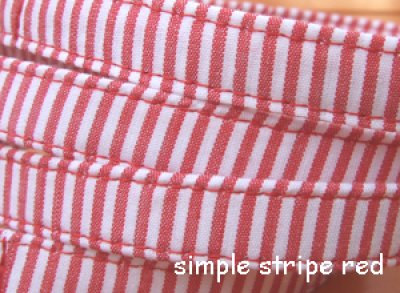画像1: 【カラー＆リード1.2幅】simple stripe red