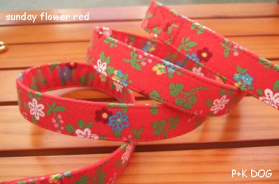 画像1: 【カラー＆リード2.0幅】sunday flower red